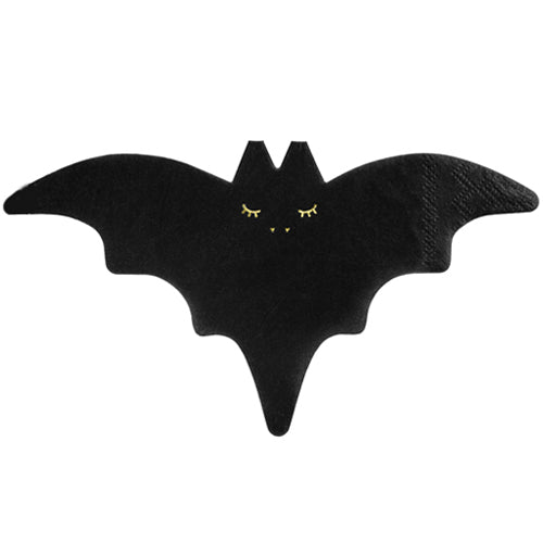BOO Halloween! Black Bat Napkins