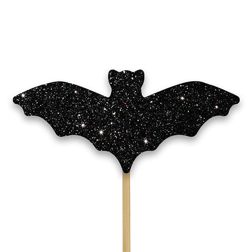 Glittery Black bat shape cake topper
