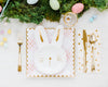 Gingham Easter Bunny Shaped Plates