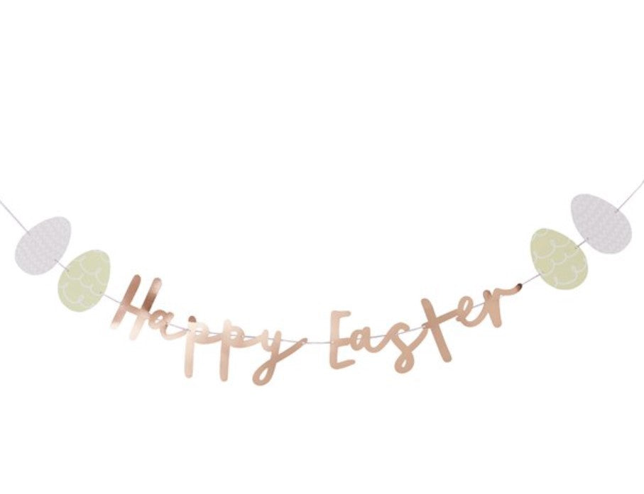 Rose Gold 'Happy Easter' Banner