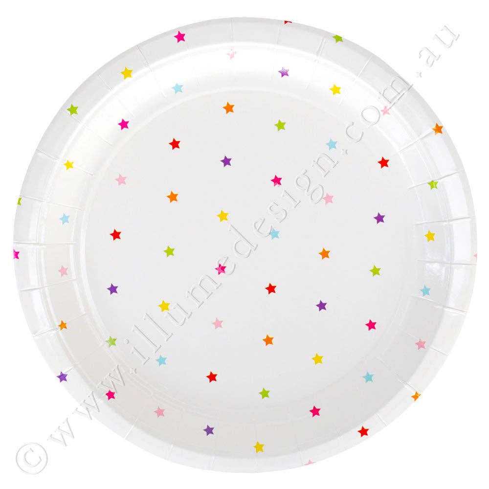 Rainbow Stars Large Plates